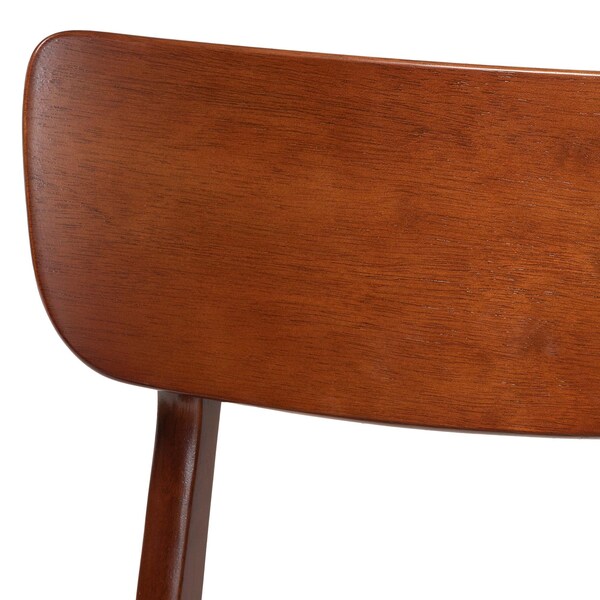 Baxton Studio Mid-century Modern Dark Walnut Bent Wood Dining Side Chair, PR - 121-6623