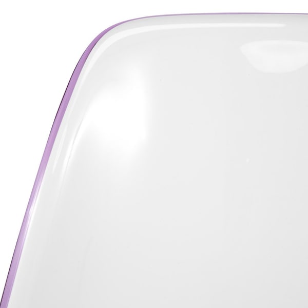 Leisuremod Cresco Molded 2-Tone Eiffel Dining Side Chair, White Purple - CR19WPR