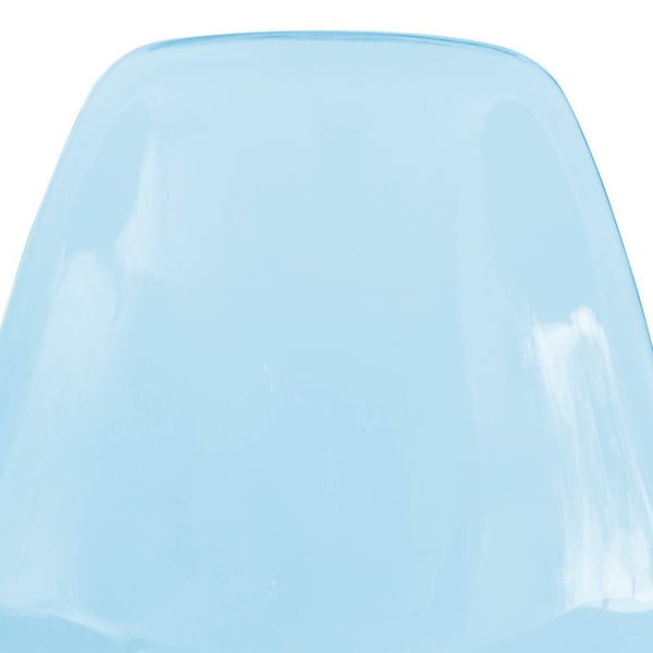 Leisuremod Cresco Plastic Dining Side Chair, Transparent Blue, 4PK - CR19TBU4