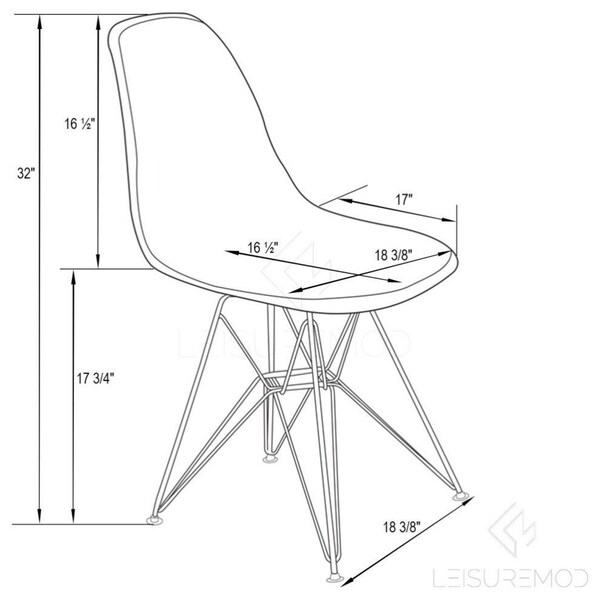 Leisuremod Cresco Plastic Dining Side Chair, Transparent Blue, 4PK - CR19TBU4