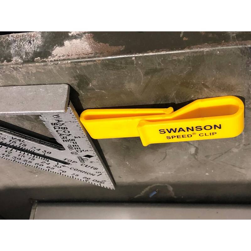 Swanson 7 in. Speed Square, Rafter / Carpenter Square Layout Tool with Black Gradations and Speed Clip - S0101-C