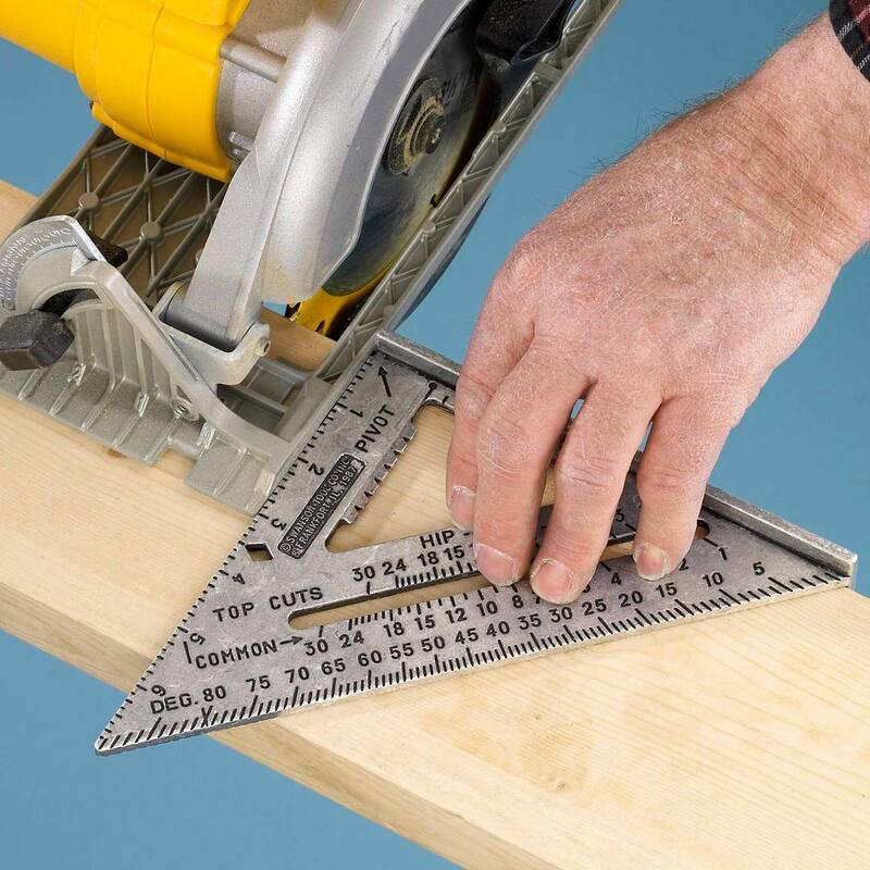 Swanson 7 in. Speed Square, Rafter / Carpenter Square Layout Tool with Black Gradations and Speed Clip - S0101-C