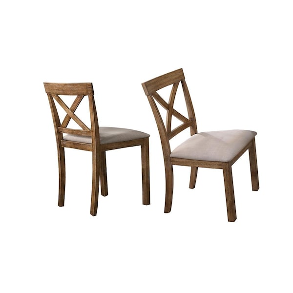 Kd Gabinetes Janet Driftwood Transitional Dining Chair - Set of 2 - KD2204540