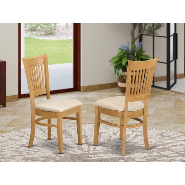 East West Furniture 2 Piece Vancouver Dining Chairs Set - Black - VAC-BLK-C