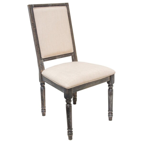 Kd Gabinetes Lisa Rustic Smoked Gray Dining Chairs - Set of 2 - KD2194485