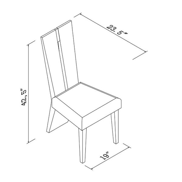 Homeroots White Dining Chair 24 x 19 x 42 in. - 366265