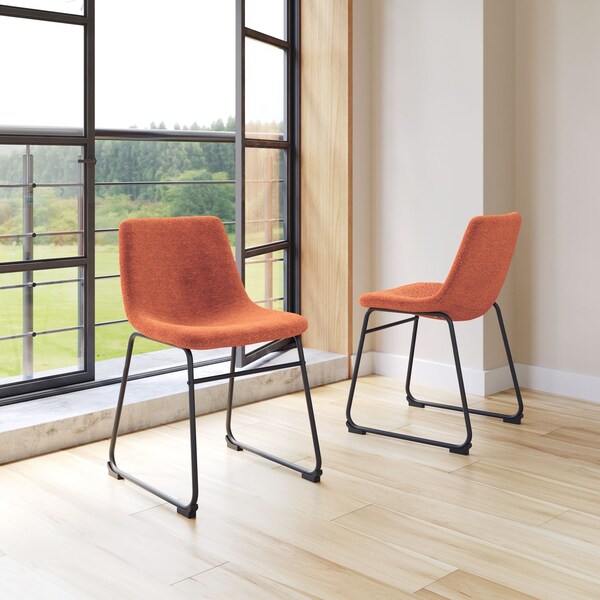 Zuo Modern Smart Dining Chair Set Of 2 Burnt Orange - 109680
