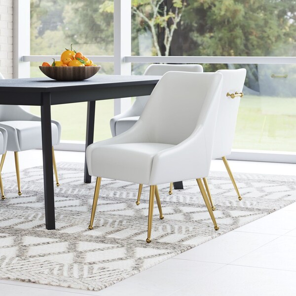 Zuo Modern Maxine Dining Chair White & Gold - 109714