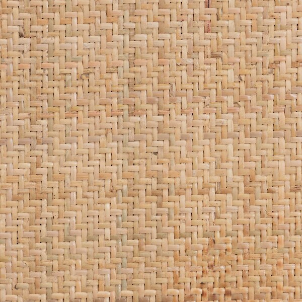 Baxton Studio Fields Mid-Century Brown Woven Rattan and Wood 2-Piece Cane Dining Chair Set PR - 195-2PC-12393-ZORO