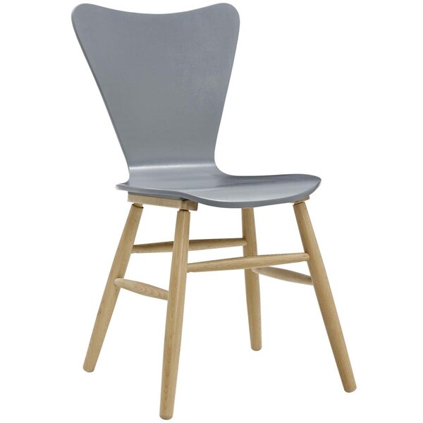 Modway Furniture Cascade Wood Dining Chair - Gray, 33.5 x 18.5 x 20.5 in. - EEI-2672-GRY