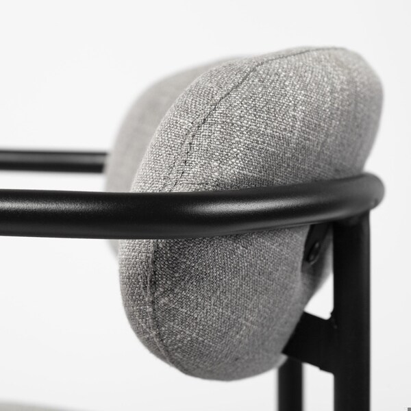 Homeroots 29 x 21 x 22 in. Black & Heathered Gray Dining Chairs - 397475