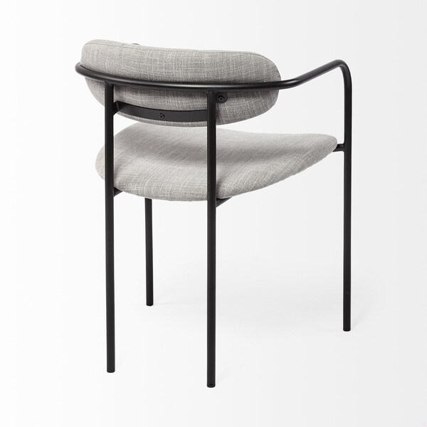 Homeroots 29 x 21 x 22 in. Black & Heathered Gray Dining Chairs - 397475