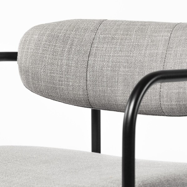Homeroots 29 x 21 x 22 in. Black & Heathered Gray Dining Chairs - 397475