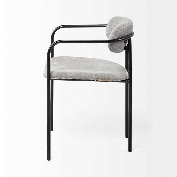 Homeroots 29 x 21 x 22 in. Black & Heathered Gray Dining Chairs - 397475