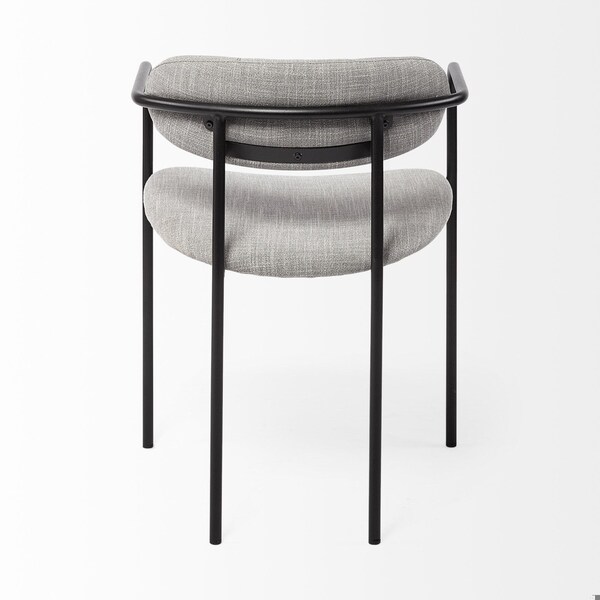 Homeroots 29 x 21 x 22 in. Black & Heathered Gray Dining Chairs - 397475