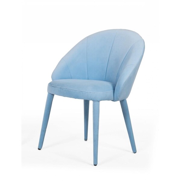Gfancy Fixtures Blue Fabric Wrapped Dining Chair - GF3106451
