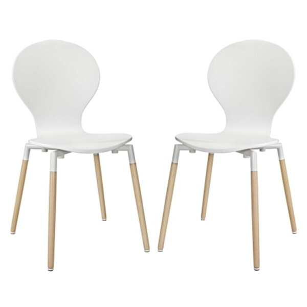 East End Imports Path Dining Chair - White, 2PK - EEI-1368-WHI