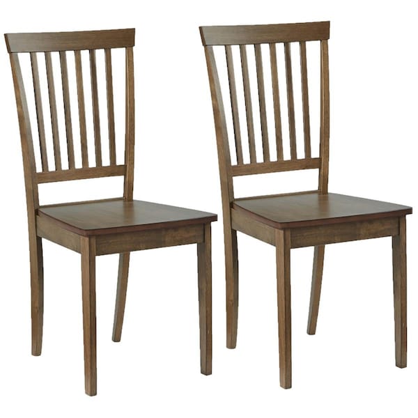 Progressive Furniture Southport Dining Chair, Walnut - Set of 2 - D418-61B