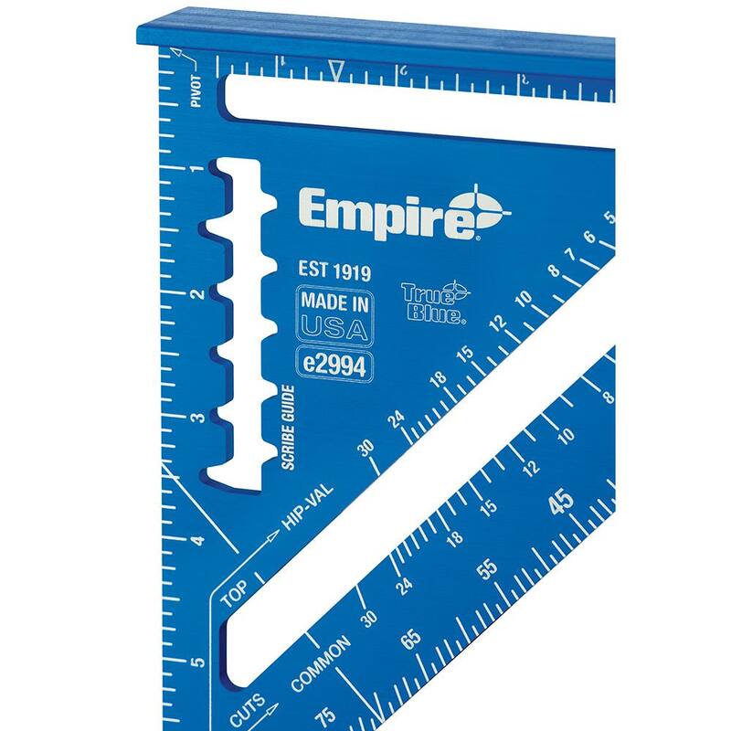 Empire 7 in. Laser Etched Aluminum Rafter Square and 16 in. x 24 in. Laser Etched Framing Square (2-Piece) - e2994-1190