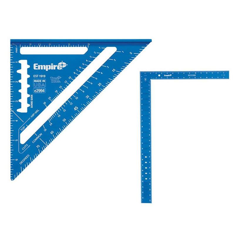 Empire 7 in. Laser Etched Aluminum Rafter Square and 16 in. x 24 in. Laser Etched Framing Square (2-Piece) - e2994-1190