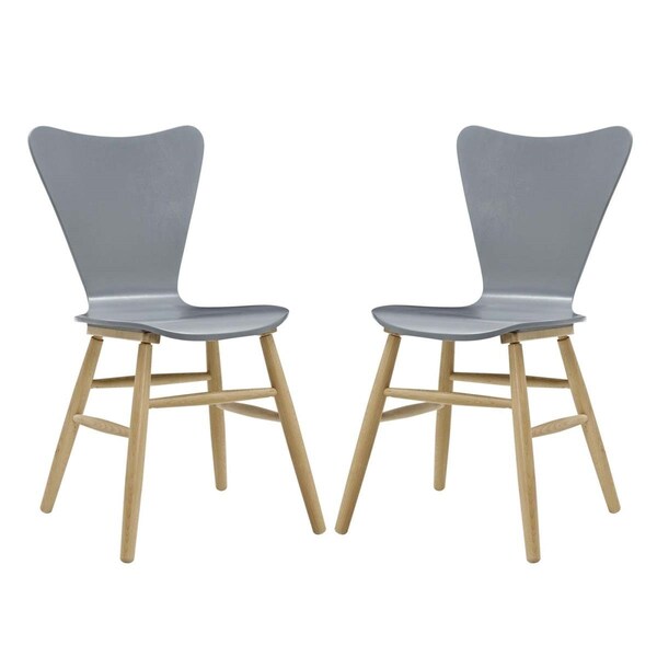 Modway Furniture Cascade Dining Chair, Gray - Set of 2 - EEI-3476-GRY