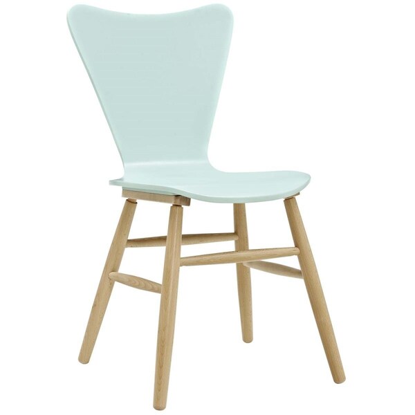 Modway Furniture Cascade Wood Dining Chair - Light Blue, 33.5 x 18.5 x 20.5 in. - EEI-2672-LBU