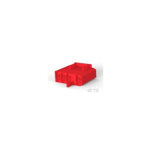Te Connectivity FASTON 250 REC HSG 4 CIR NYLON RED - 1-521498-2