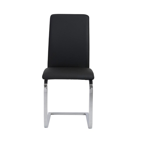 Gfancy Fixtures Modern Dining Chairs, Black & Silver, 2PK - GF3096555
