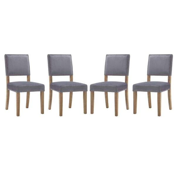 Modway Furniture oblige Wood Dining Chair, Gray - Set of 4 - EEI-3478-GRY