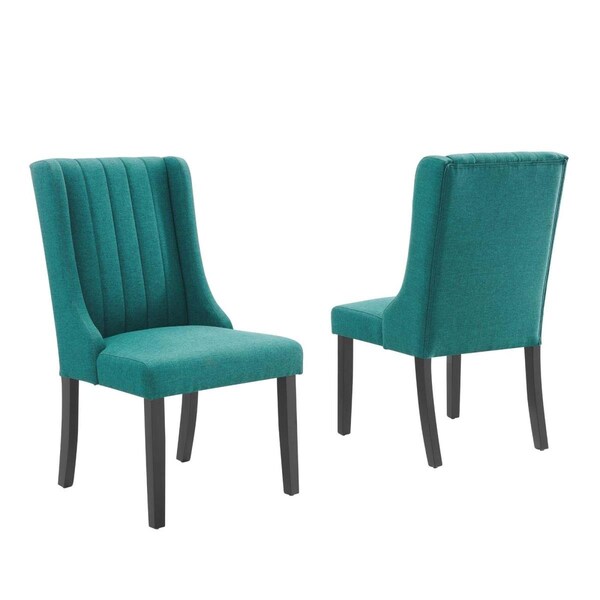 Modway Furniture Renew Parsons Fabric Dining Side Chairs, Teal - Set of 2 - EEI-4245-TEA