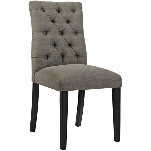 Modway Furniture 37.5 H x 24.5 W x 18.5 L in. Duchess Fabric Dining Chair, Gray - EEI-2231-GRA