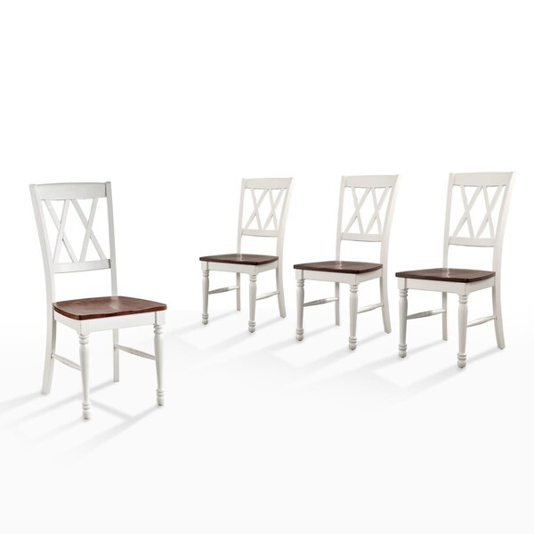 Kd Aparador Shelby Dining Chair Set, Distressed White - 4 Piece - KD3584652
