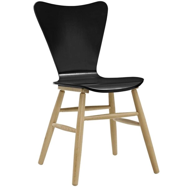 Modway Furniture Cascade Wood Dining Chair - Black, 33.5 x 18.5 x 20.5 in. - EEI-2672-BLK