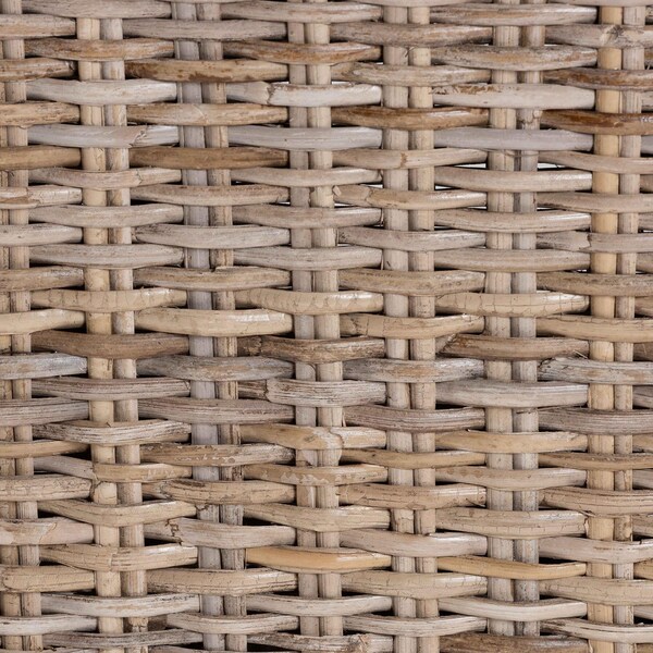 Bali & Pari Nevina Bohemian Grey Kubu Rattan and Mango Wood Dining Chair - 245-13710-ZORO