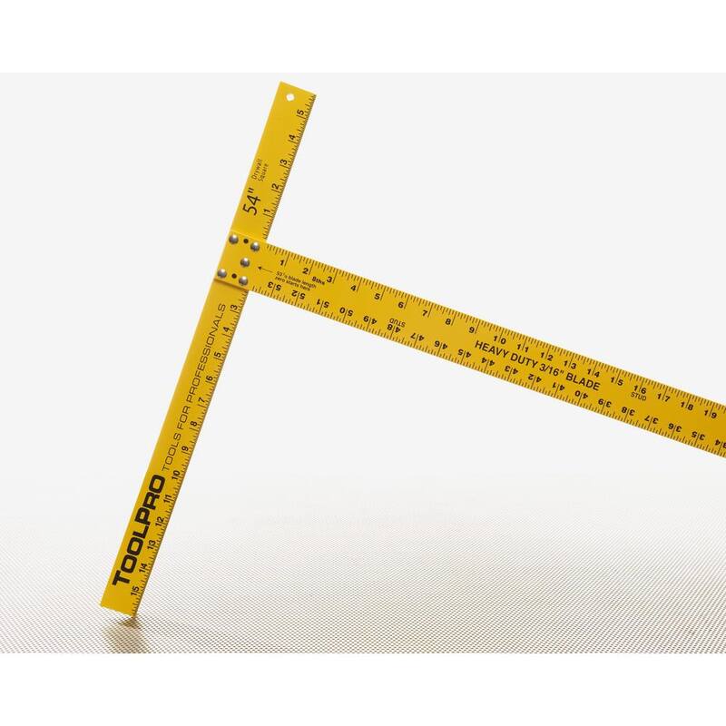 ToolPro 54 in. Heat-Treated Aluminum Drywall T-Square (2-Pack) - TP01021