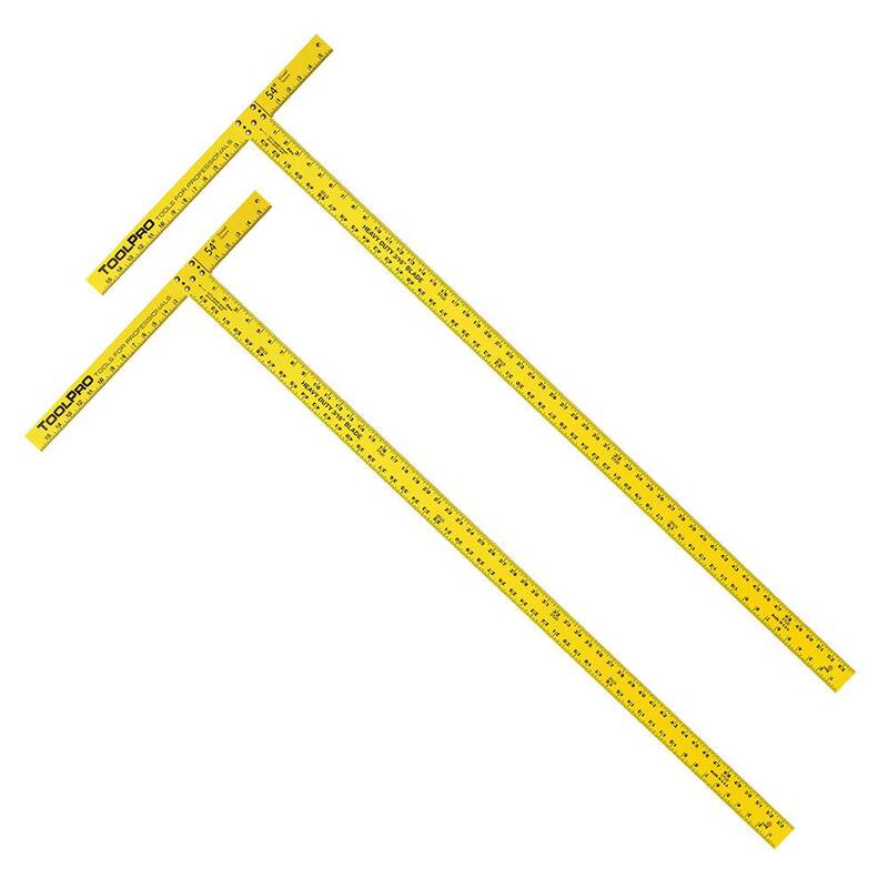 ToolPro 54 in. Heat-Treated Aluminum Drywall T-Square (2-Pack) - TP01021