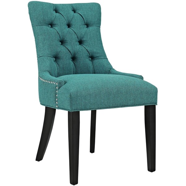 Modway Furniture 36 H x 22 W x 25 L in. Regent Fabric Dining Chair, Teal - EEI-2223-TEA