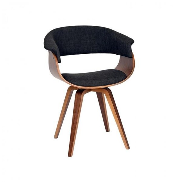 Armenartfurniture ArmenArtFurniture LCSUCHWACH Summer Modern Chair In Charcoal Fabric and Walnut Wood - LCSUCHWACH