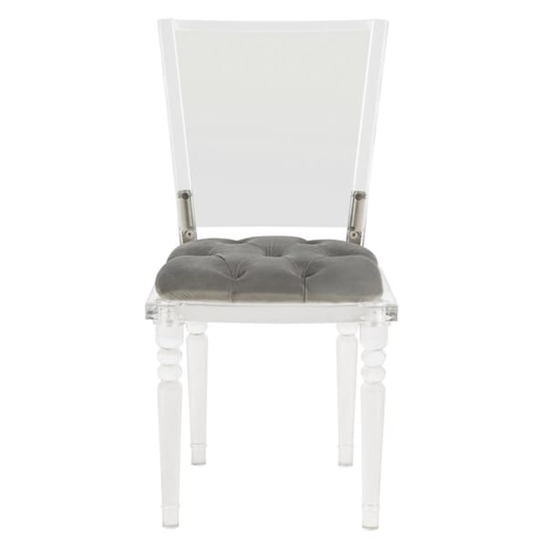 Safavieh Ella Acrylic Dining Chair, Grey Velvet - SFV3105A