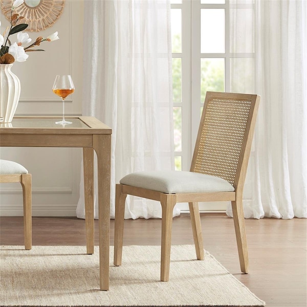 Madison Park Canteberry Dining Chair, Natural - 19 x 22 x 36 in. - Set of 2 - MP108-1060