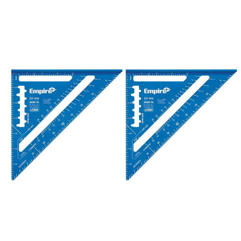 Empire 7 in. and 12 in. Laser Etched Aluminum Rafter Squares - E2994-E3992