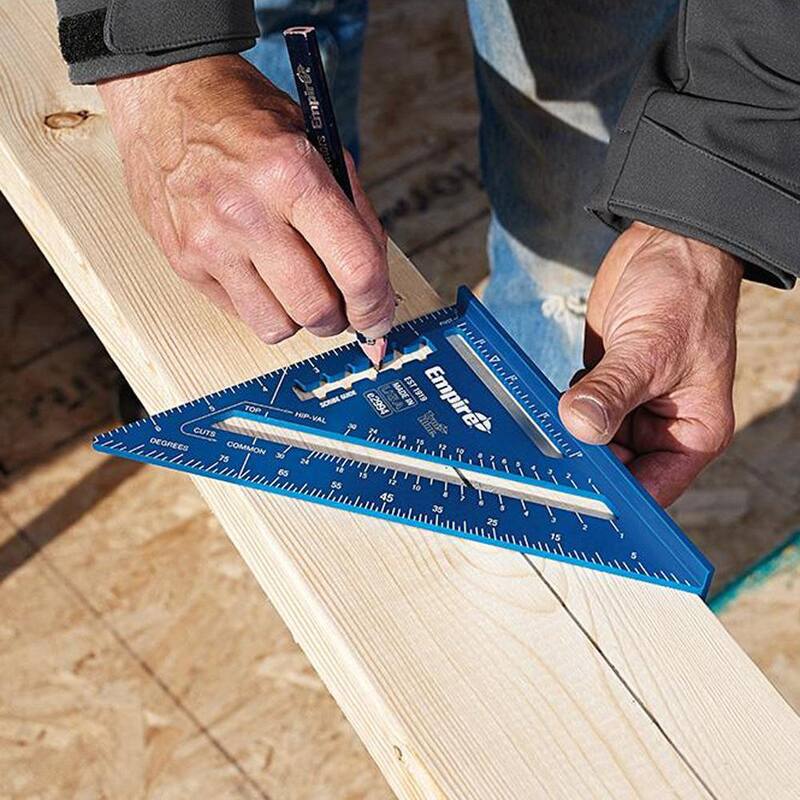 Empire 7 in. and 12 in. Laser Etched Aluminum Rafter Squares - E2994-E3992