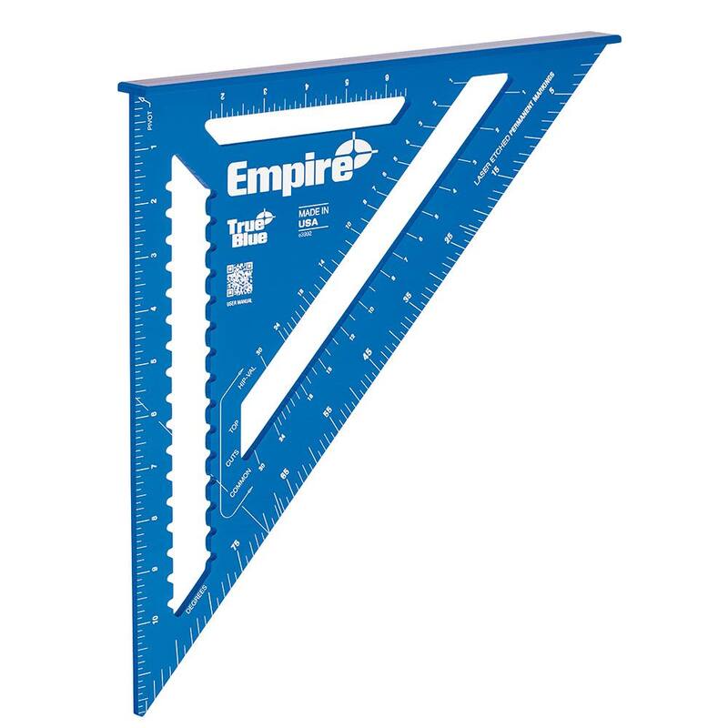 Empire 7 in. and 12 in. Laser Etched Aluminum Rafter Squares - E2994-E3992