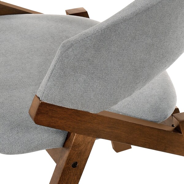 Armen Living Talulah Gray Fabric and Walnut Veneer Dining Side Chairs - Set of 2 - LCTASIGRWA