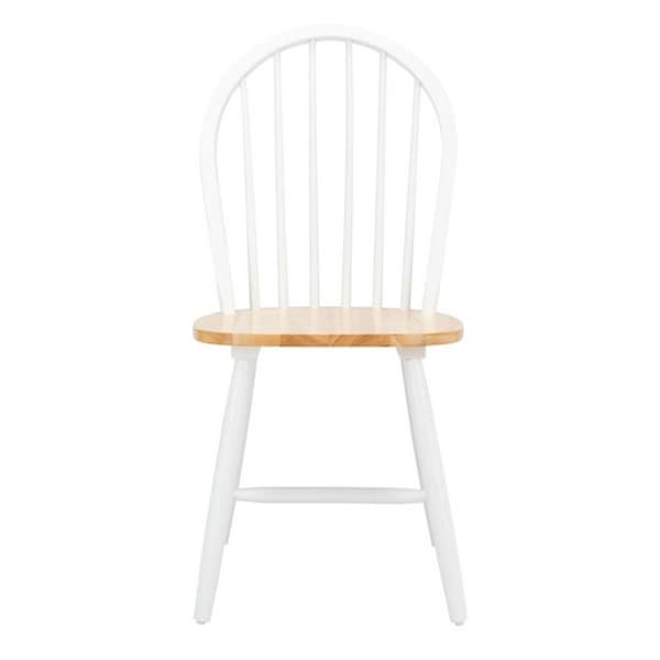 Safavieh 17.9 x 19.7 x 37 in. Camden Spindle Back Dining Chair, White & Natural - DCH8501F-SET2