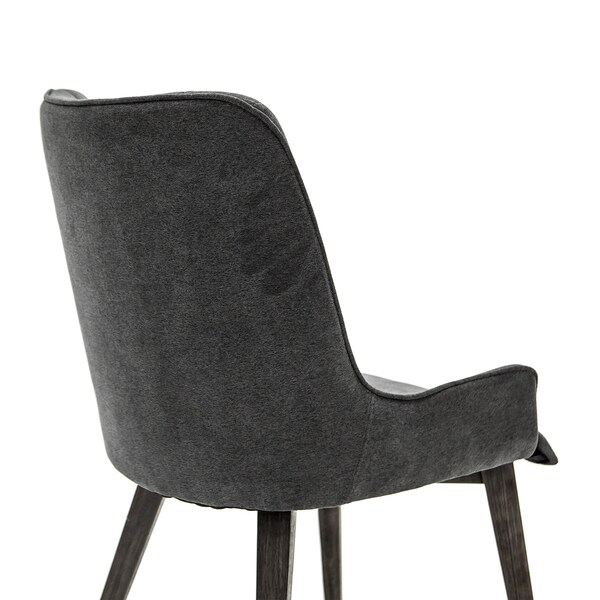 Armen Living Alana Charcoal Upholstered Dining Chair - Set of 2 - LCALCHTGCH