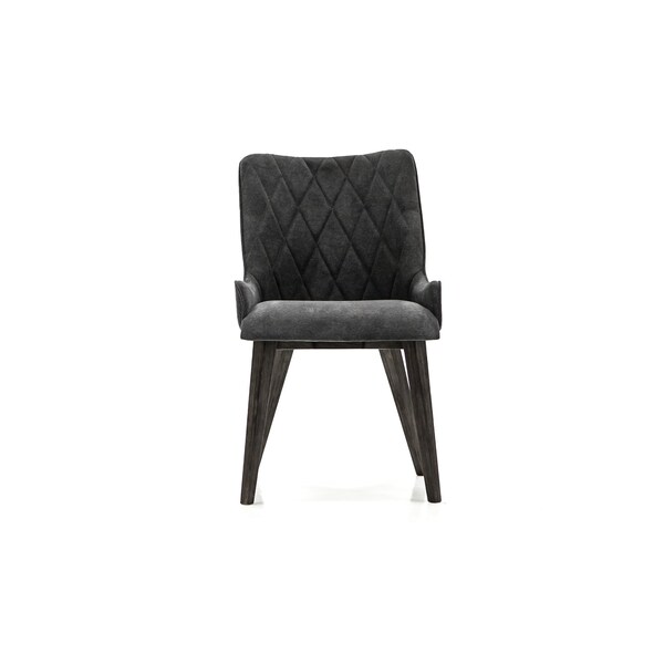 Armen Living Alana Charcoal Upholstered Dining Chair - Set of 2 - LCALCHTGCH