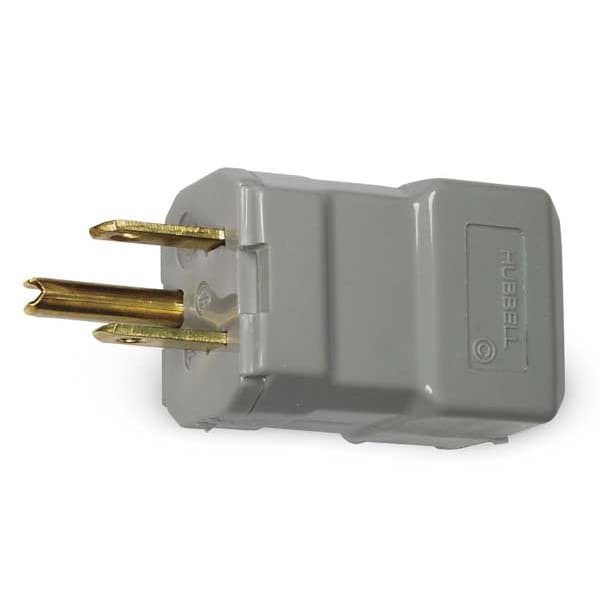 Hubbell 3 Wire Commercial Straight Blade Plug 125VAC 15A - HBL5965VGY