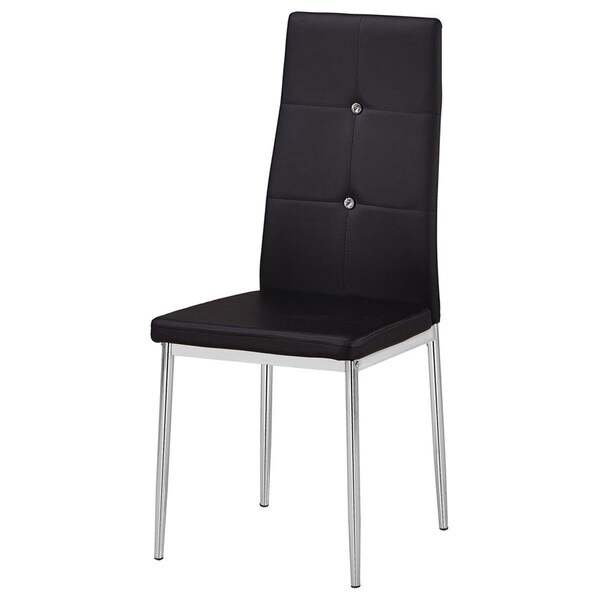 Kd Gabinetes Trina Modern Living Side Chairs, Black - Ste of 2 - KD2204789