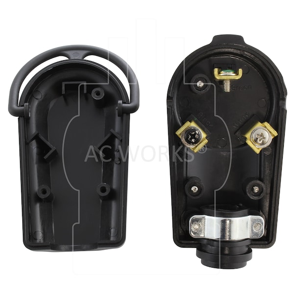 Ac Works 30 Amp 3-Prong RV Travel Trailer NEMA TT-30P DIY Assembly Replacement Plug - ASTT30P